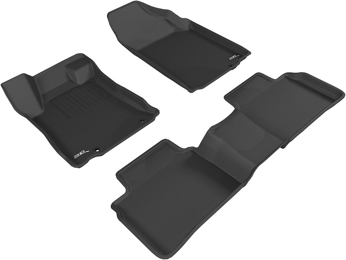 3D MAXpider Custom Fit Kagu Floor Mat (Black) Compatible with Nissan Altima Sedan 2016-2018 - R1 R2