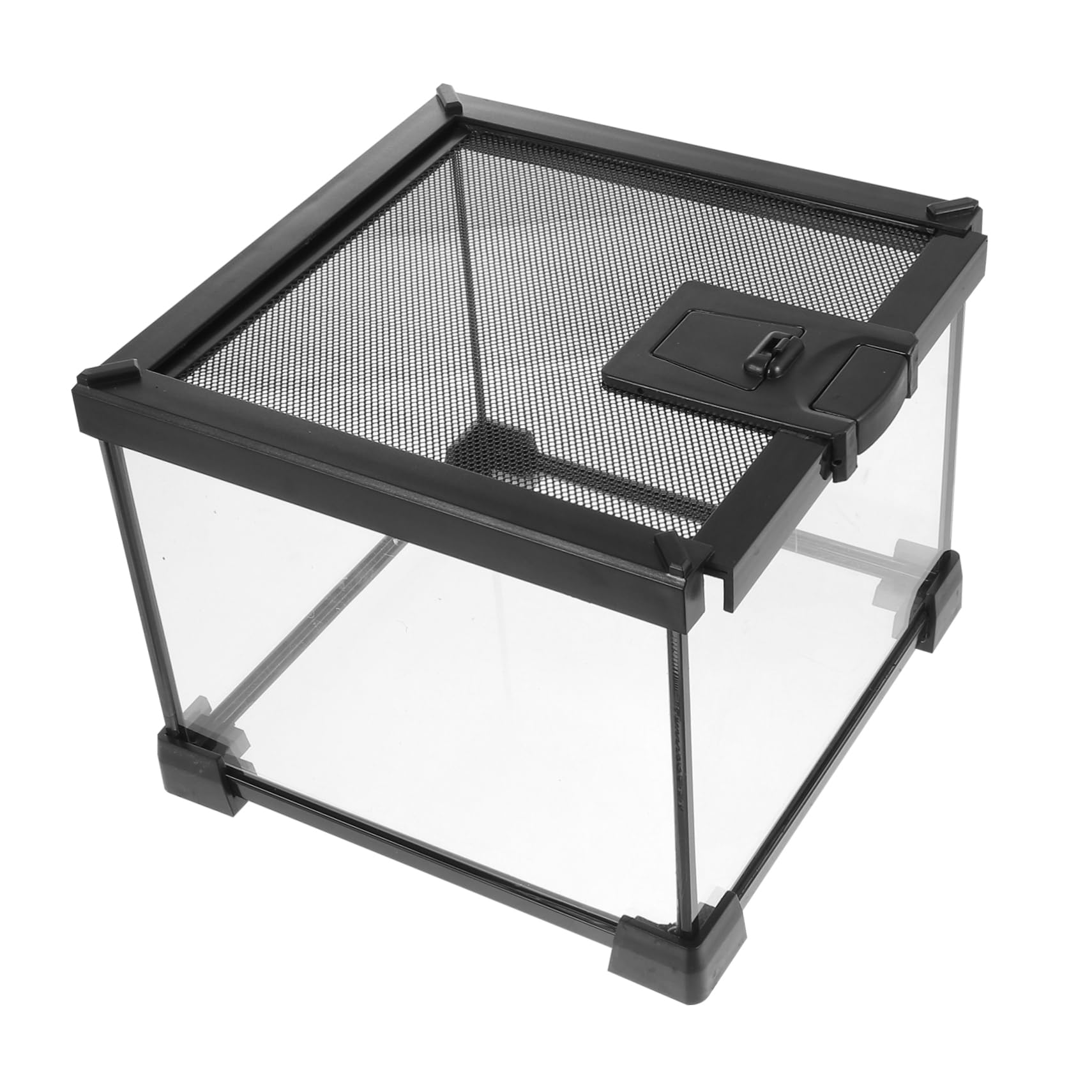 Caja de Reptiles con Ventilación Estable, Ligera, 1 Juego | Plástico, Metal y Cristal, Uso Exterior, para Serpientes y Cangrejos Ermitaños