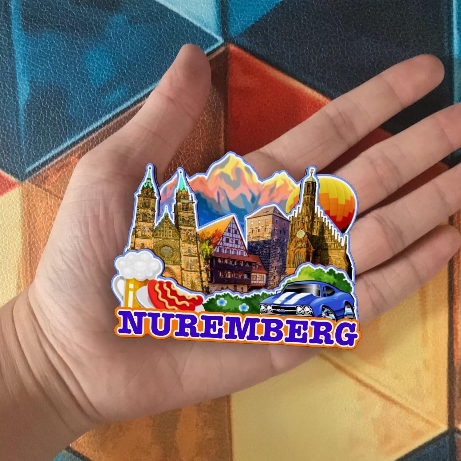 Refrigerator Magnet Nuremberg Germany Fridge Magnet City Travel Souvenirs Tourist Gifts 3D Classic Landmarks Handmade Crafts Home Decoration -1193 image 4