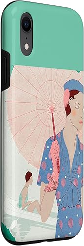 Vista 21 de iPhone XS Max Art Taste Beauty Leaves of Feminine Elegance Umbrella Lady Case