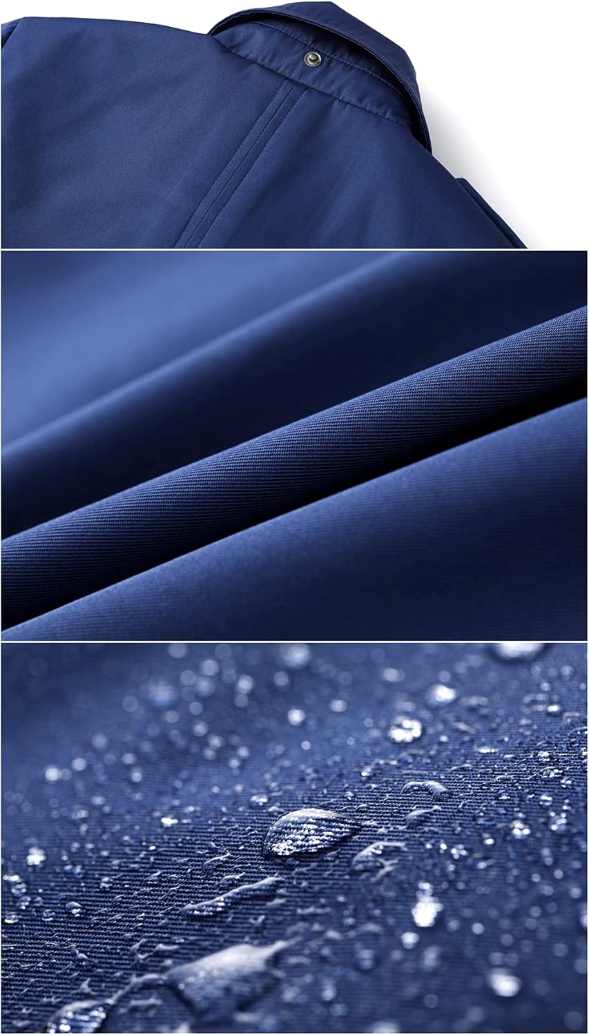 Chrisuno Women's Double Breasted Trench Coats Mid-Length Belted Overcoat Long Dress Jacket with Detachable Hood - Image 6