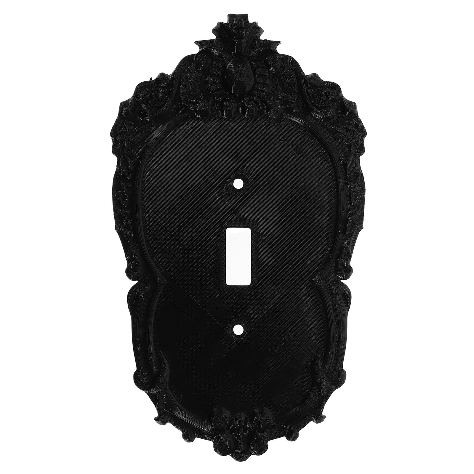 Placa de pared antigua de alta gama con moldura barroca en relieve negro