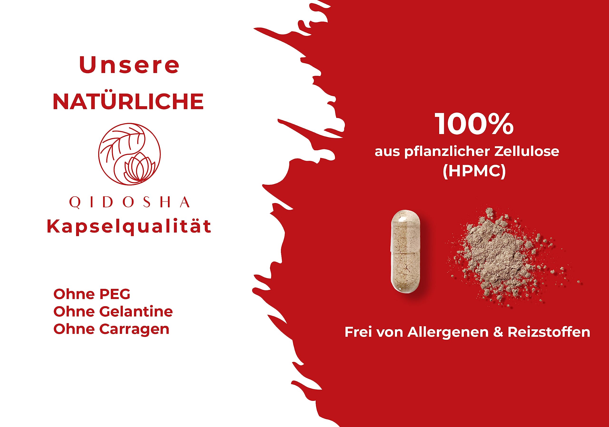 QIDOSHA® Granatapfel Extrakt Kapseln hochdosiert, 70% Ellagsäure, 180 Stk/Glas, 75:1 Premium-Extrakt mit 1800mg Granatapfel Extrakt je Tagesportion, vegan, deutsche Fertigung