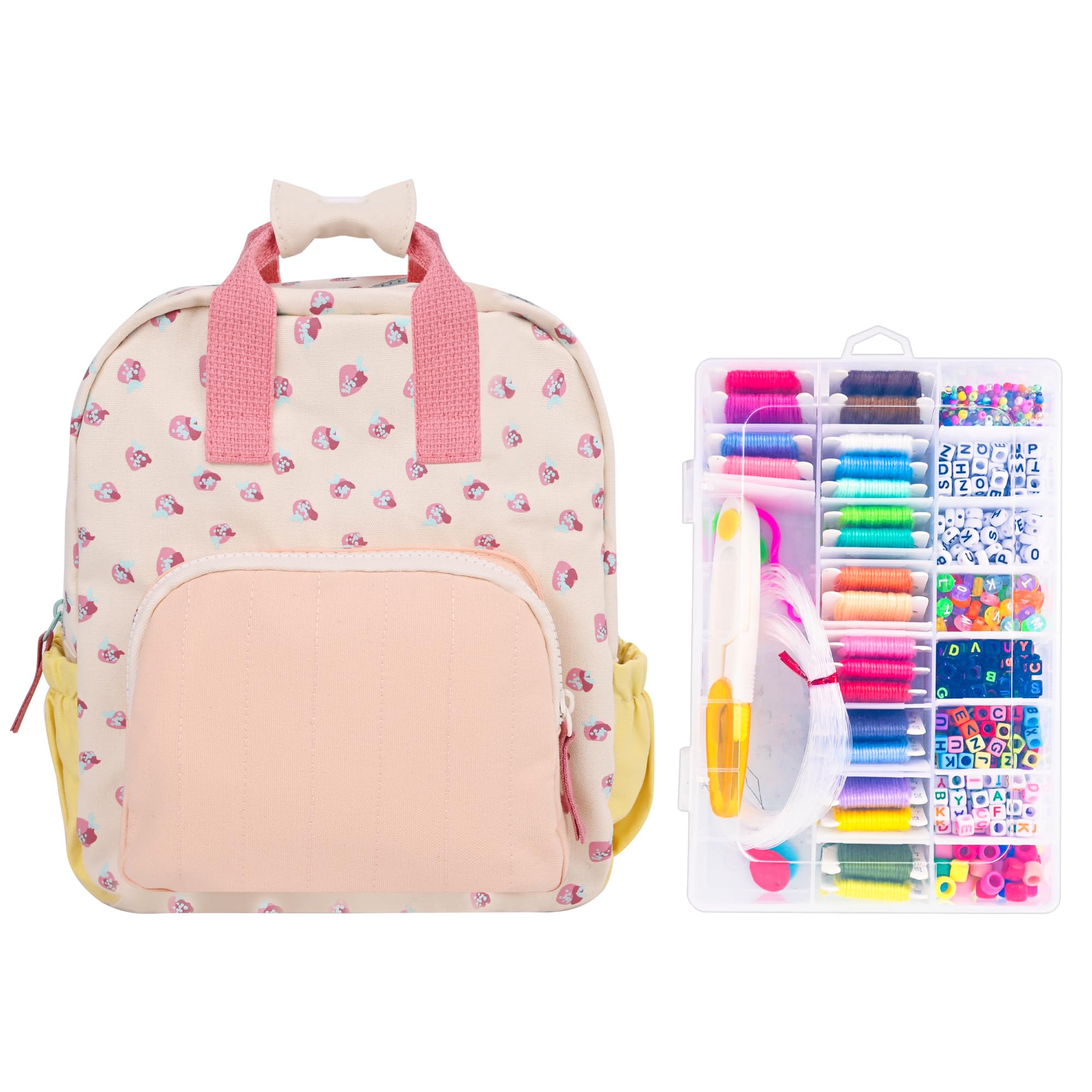 Peirich Friendship Bracelet Making Kit for Girls, A-Z Alphabet Beads Jewelry Making Kits with Embroidery Strings Backpack, Birthday Gifts for Girls Adults