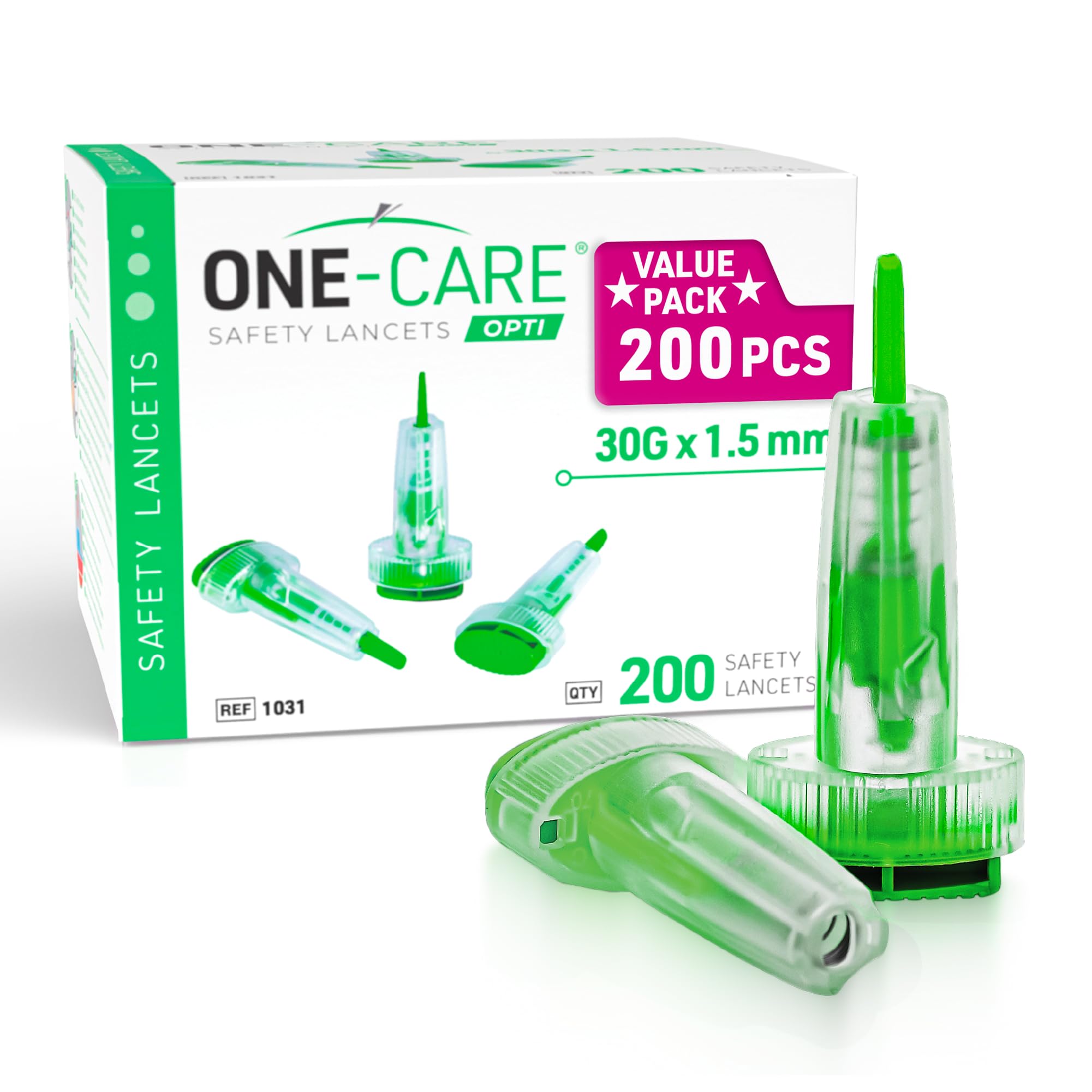 ONE-CARE Opti Lancets - Push Button Safety -19 ONE-CARE Opti Lancets - Push Button Safety -19