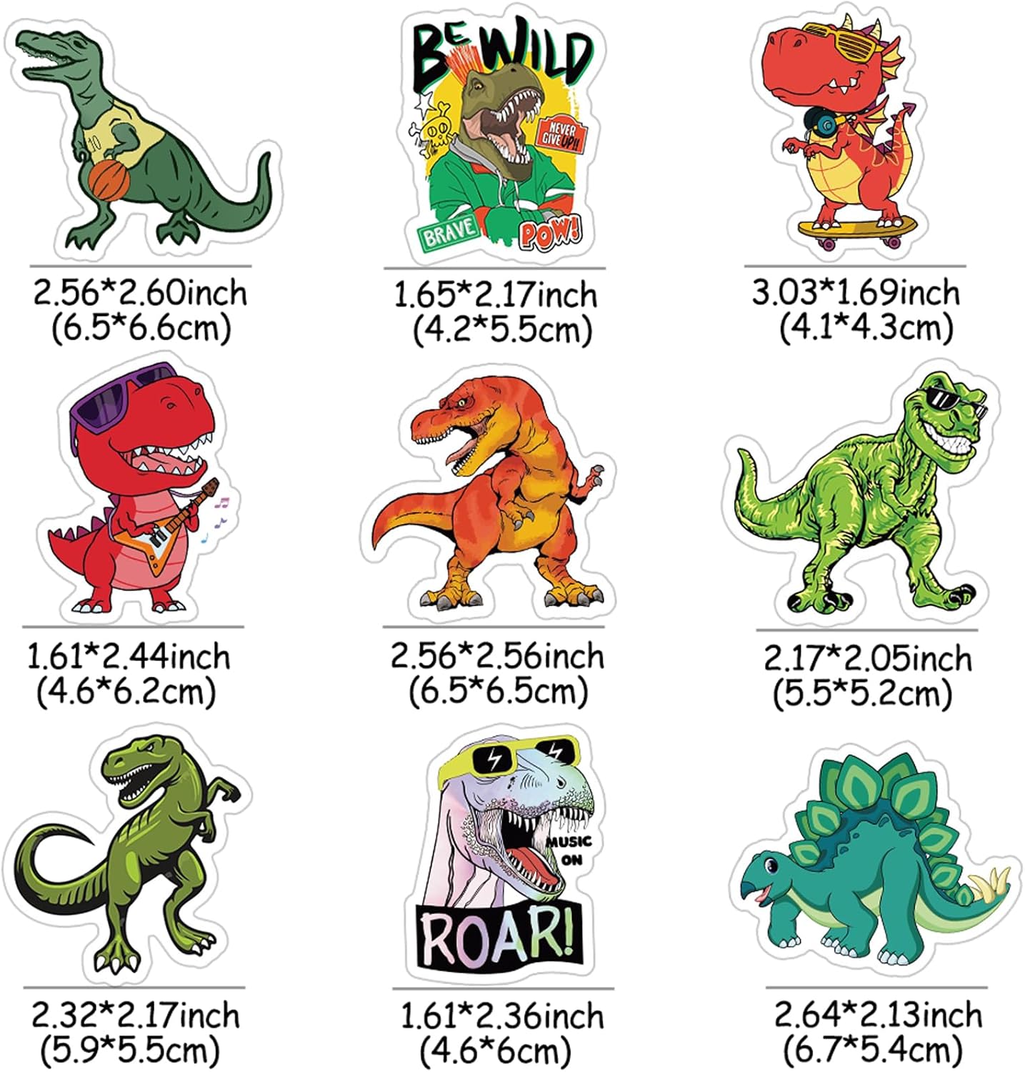 150 Pcs Dinosaur Stickers for Water Bottles, Waterproof Vinyl Cool Dino Stickers for Scrapbook Stationery Laptops Skateboard, Cute Dinosaur Party Decorative Decals for Kids Boys