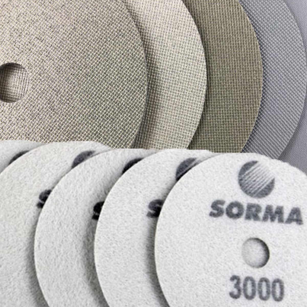 Set de pulido de discos de diamante abrasivos Sorma I DIA MX 100 para mármol, granito, aglomerados, gres