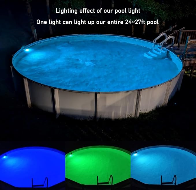 Luz LED para piscina sobre tierra 20W control remoto miniatura 4