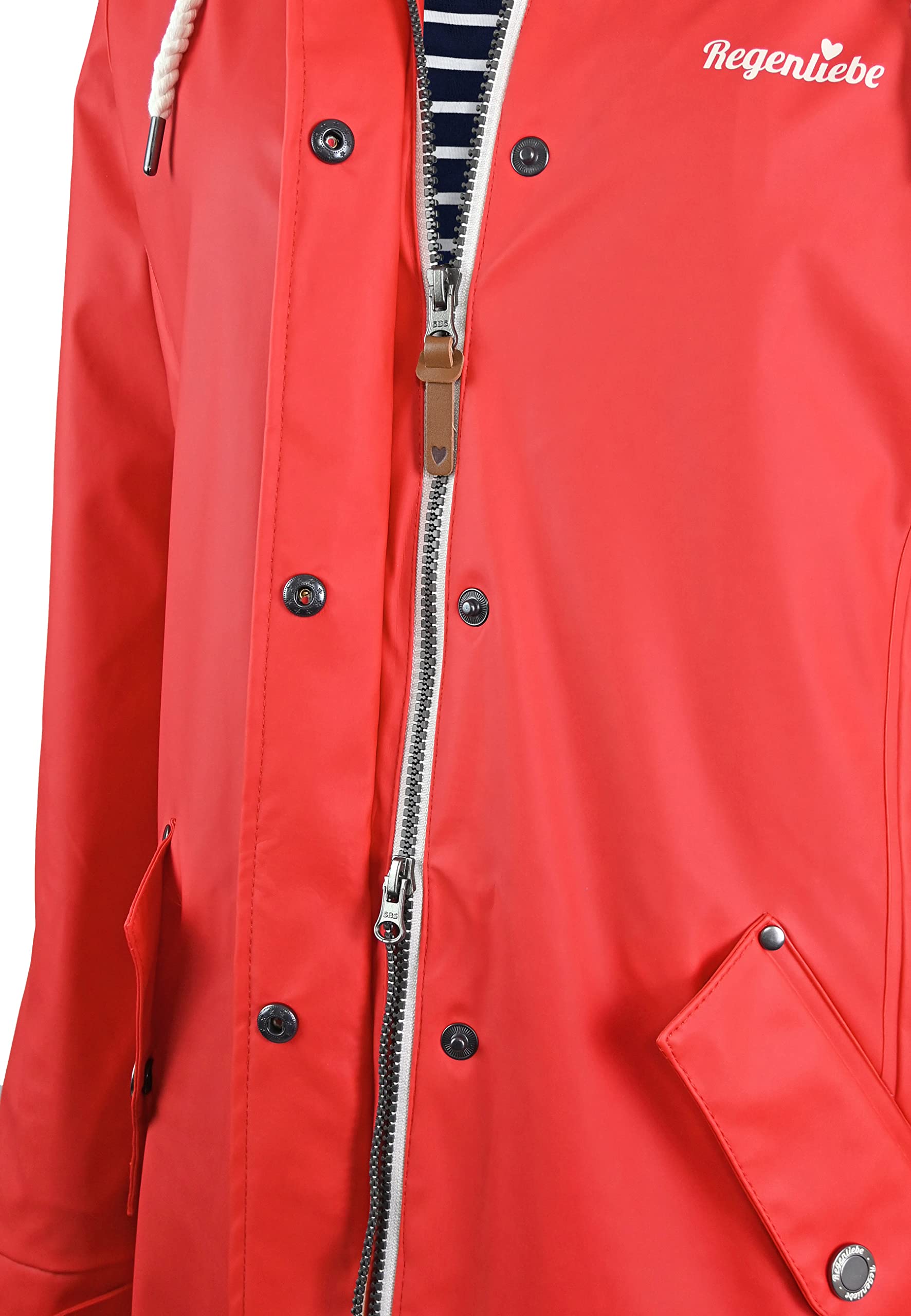 Regenliebe Impermeabile da donna Friesennerz rosso, Colore: rosso, 48