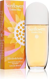 Elizabeth Arden Sunflowers Golden Vibe Women's Perfume, Floral Parfum, Notes of Vanilla, Petit Grain, & Coconut Flower, Eau de Toilette, 3.3 fl oz