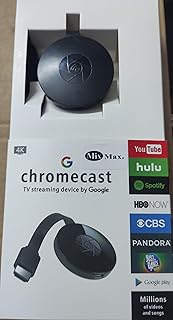 عصا بث الترا 4K HDR | محول HDMI لاسلكي للافلام والموسيقى والالعاب - يعمل مع اندرويد واي او اس واللاب توب كاست ويوتيوب وهولو واتش بي او والمزيد عبر واي فاي - دعم HDR - دونجل HDMI (كروم كاست)