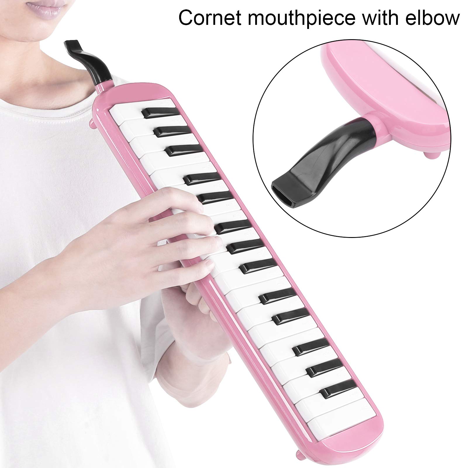 Teclado De Instrumento Mel¨®dica De 32 Teclas Estilo Piano Con Juegos De Boquillas Y Bolsa De Transporte Para Ni?os Mel¨®dicas Instrumentos de viento