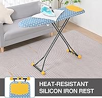 Vista 4 de APEXCHASER Ironing Board with Iron Rest, Compact and Space Saver Iron Board, Extra Thick Cover, Height Adjustable, Wall Mount & Closet Hanger 13x43