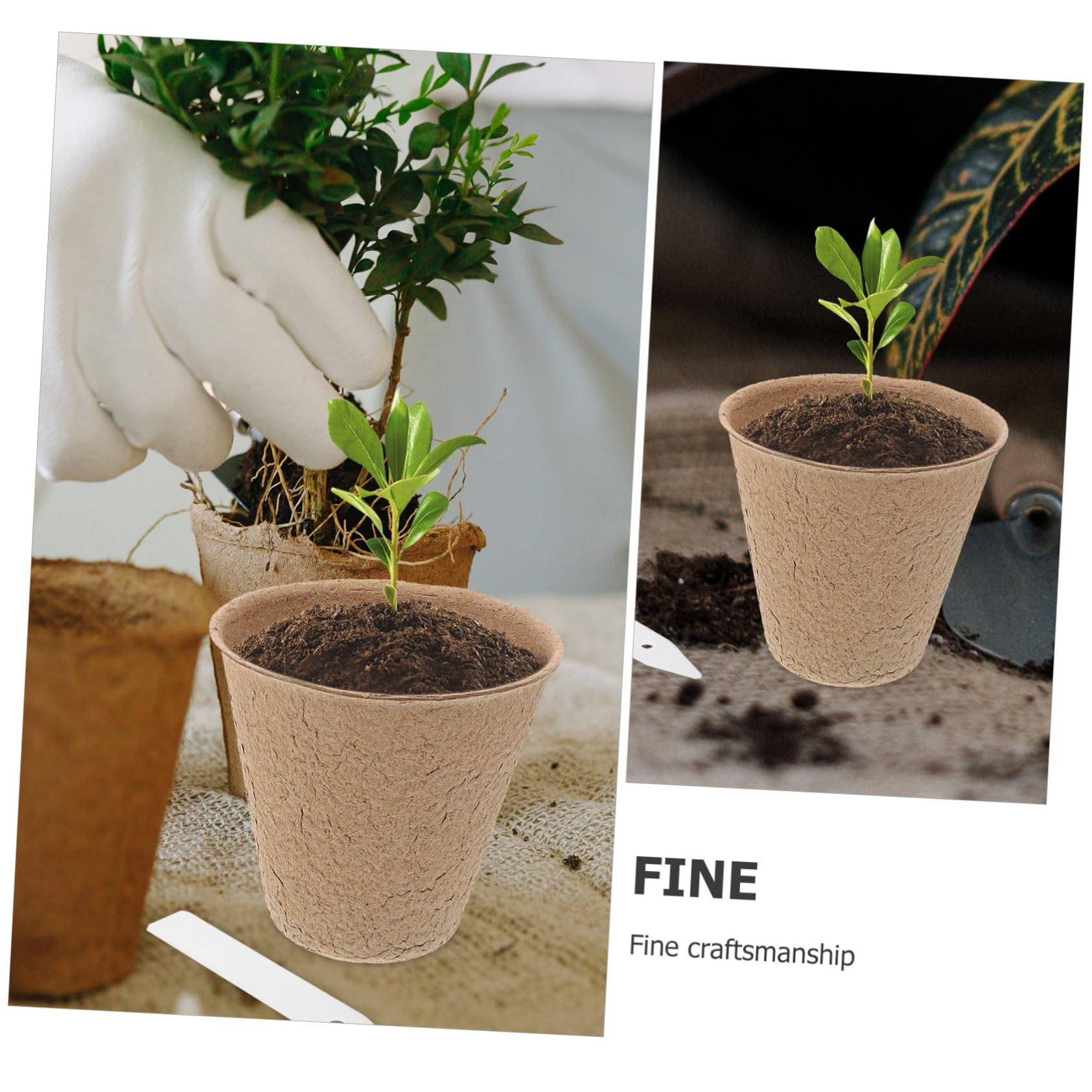 Sosoport Pot en pulpe pour semis 110 pcs repiquage Plantes Potager