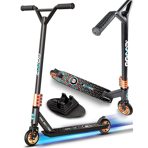 Gyroor Updated Z1 Pro Scooter, Trick Scooters with 110mm Wheels, Up to 4 Bolts for Kids 8 Years and Up, Stunt Scooter for Tricks Teens and Adults 220LBS, BMX Scooter for Beginners Freestyle(Orange)