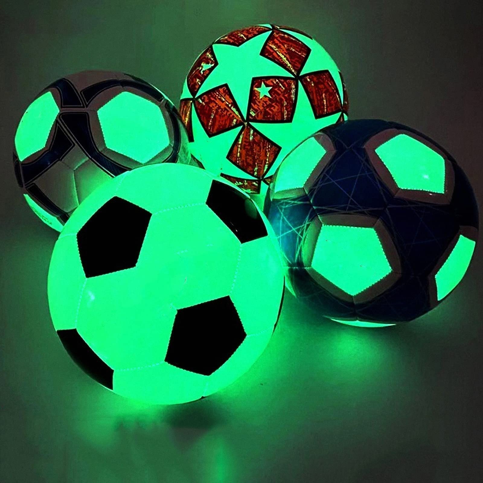 Calcio Fluorescente Giovanile, Allenamento per competizioni Indoor e Outdoor Calcio Luminoso, Calcio Luminoso Antiscivolo Resistente all'Usura, Regali per Amici e Bambini