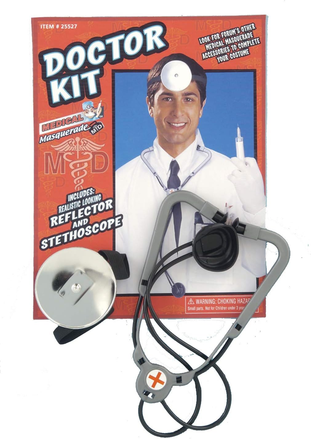 Rubies Doctor Costume Accessory Kit with Reflector & Stethoscope for Adults, Unisex No Size