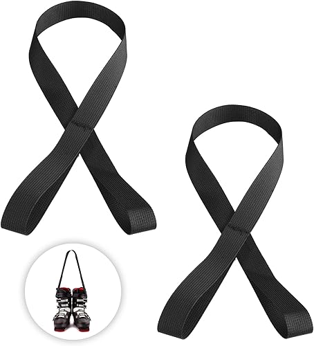 2 correas de transporte para botas de esquí, correas ajustables para llevar al hombro de esquí, accesorios de esquí para adultos, adolescentes,