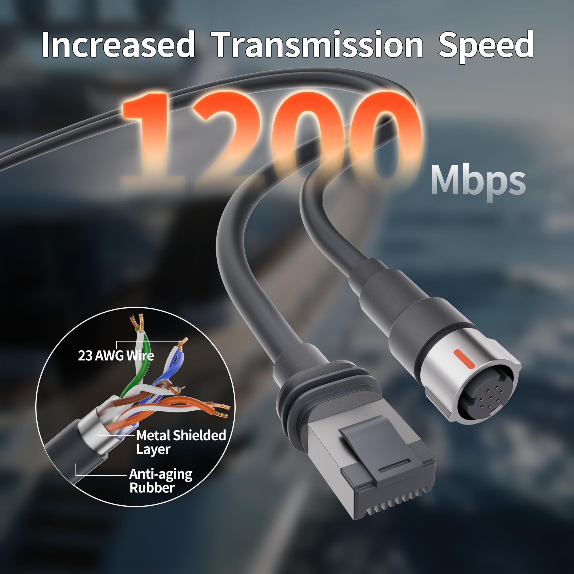Starlink Performance Gen 3 Kabel Starlink Stromkabel für Performance Gen3 Dish und Advanced Power Supply Wasserdicht