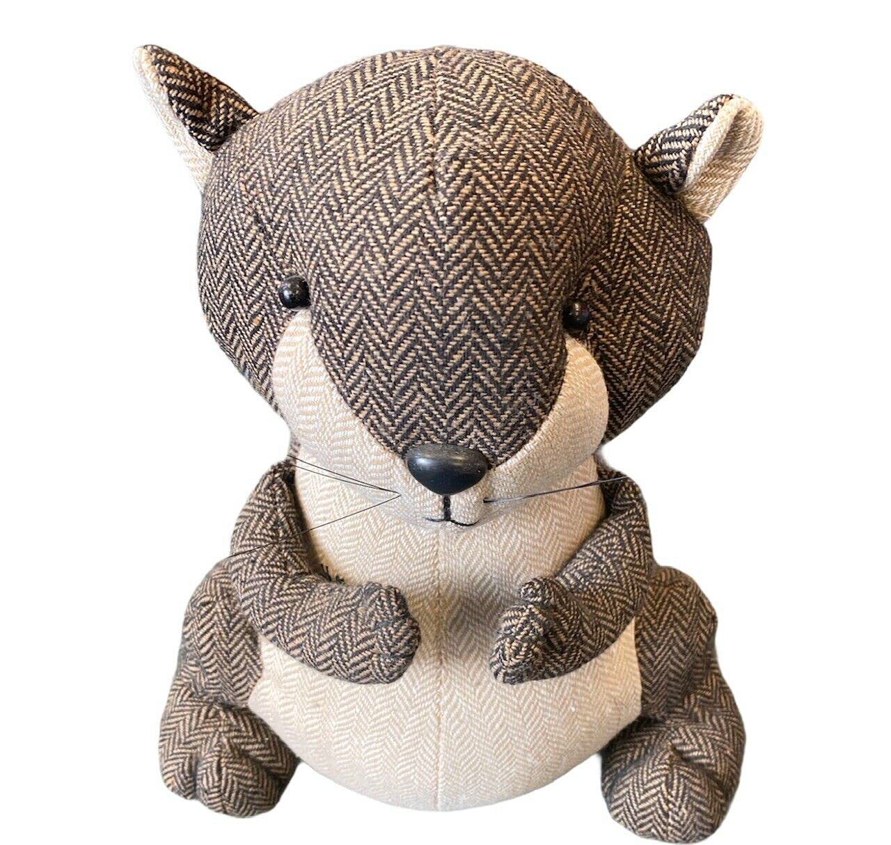 Tamersgifts Tweed Squirrel Doorstop Tweed Squirrel Door Stop – Weighted Fabric Animal Doorstop – Decorative Country Style Door Stopper
