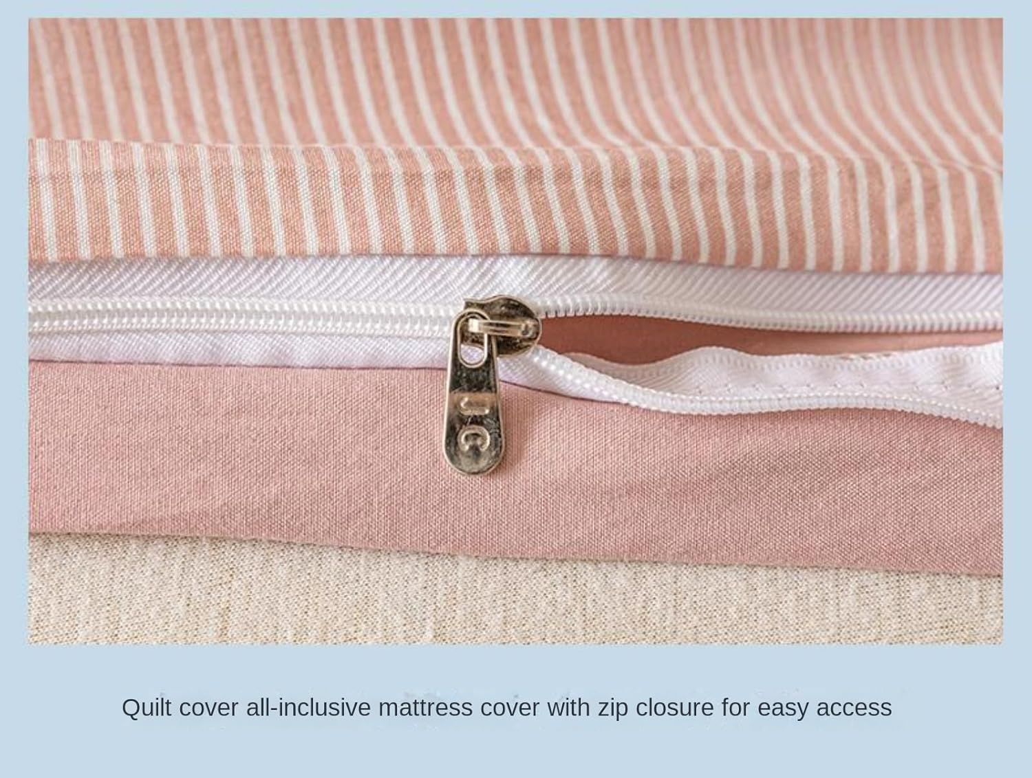 EFELIM Cotton Futon Cover King Queen Full Size, Japanese Floor Mattress With Zipper, Soft RV Futon Slipcover Washable (Pink, 180x200cm/70.8x78.7'')