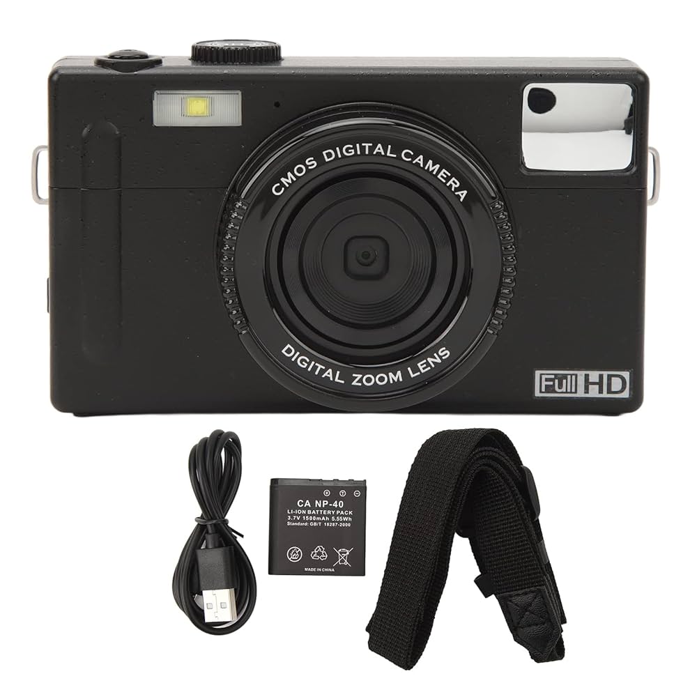 4K Ultra HD デジタルカメラ 48MP 16倍ズーム Amazon | 48MP 4K デジタルカメラ、3.0 インチ画面、16 倍ズーム