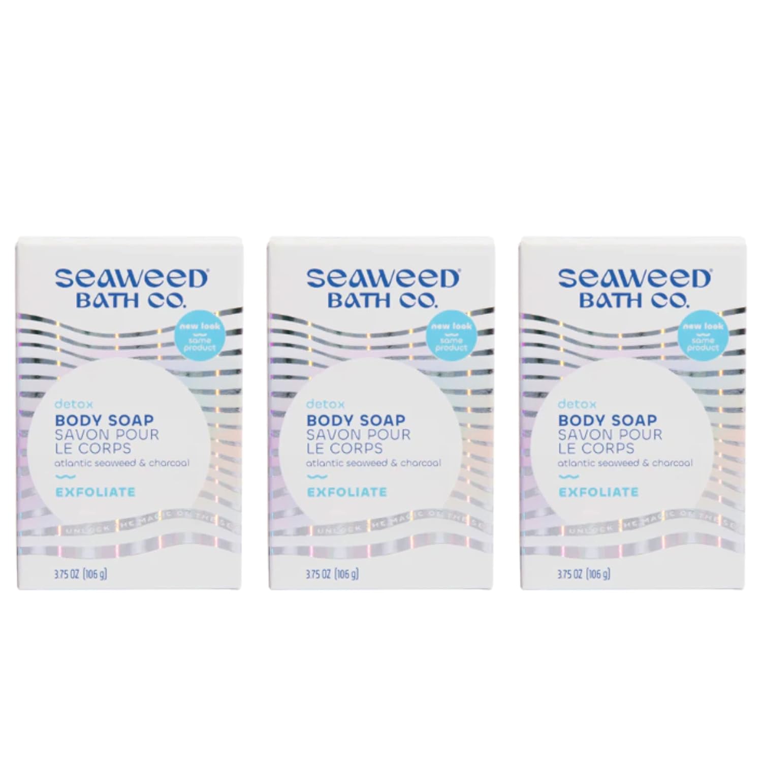 Seaweed Bath Co. Exfoliate Detox Body Soap, 3.75 Ounce, Sustainably Harvested Seaweed, Charcoal (Packaging May Vary) Seaweed Bath Co. Exfoliate Detox Body Soap, 3.75 Ounce, Sustainably Harvested Seaweed, Charcoal (Packaging May Vary)