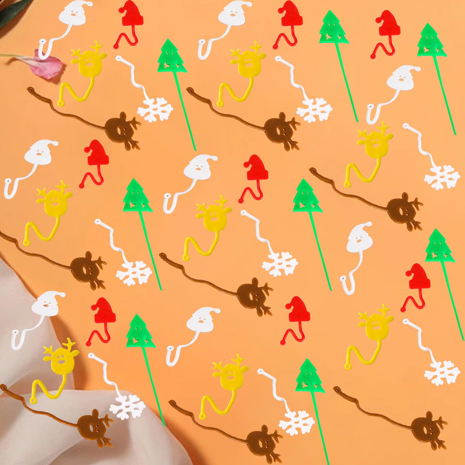 RmKbe Christmas Sticky Hands Party Favors Christmas Sticky Hands Toys Stretchy Sticky Toys Sticky Hands Party Favors for Kids (48) - Image 2