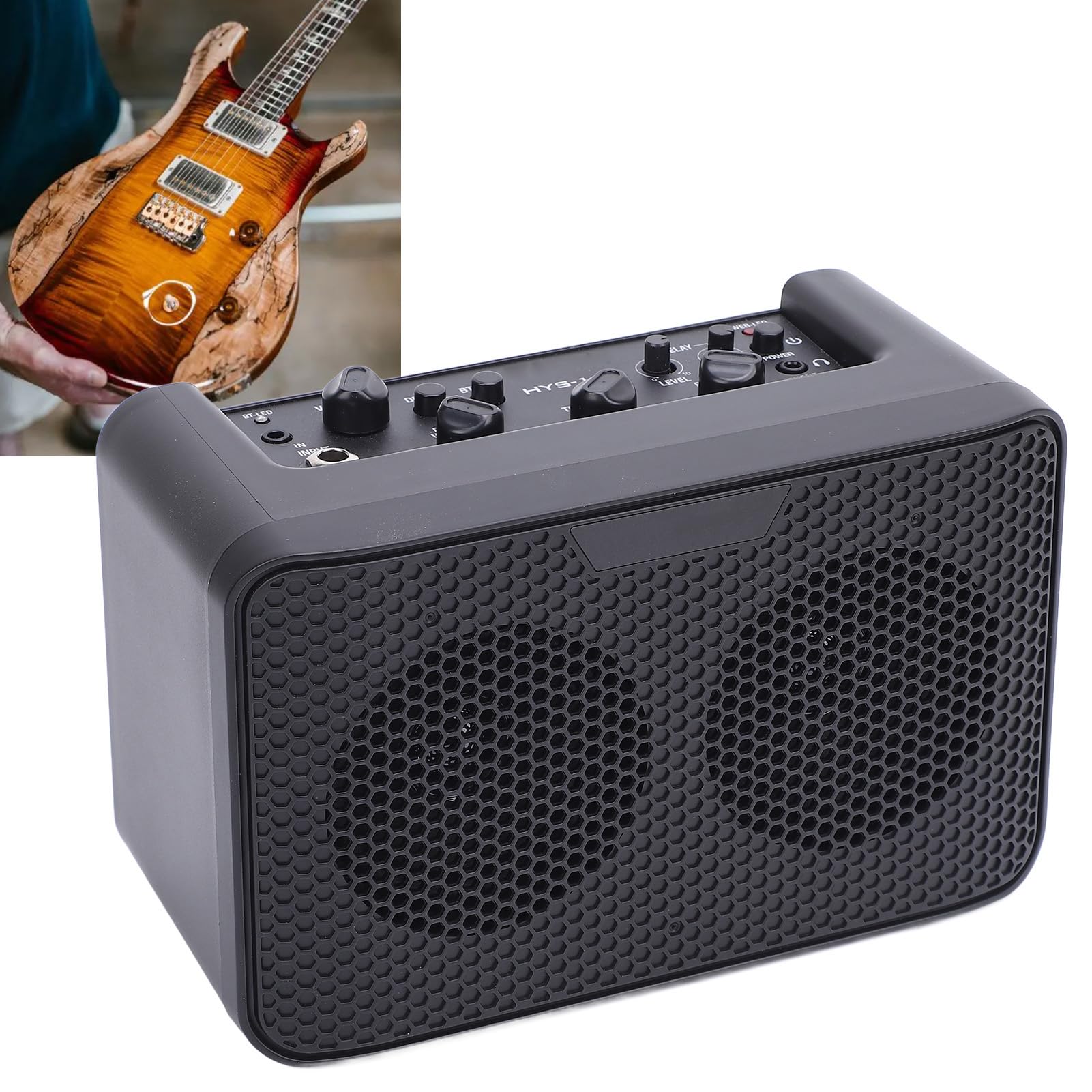 10W Mini Guitar AMP 10W Przenośny Wzmacniacz Gitarowy 10 W Mała Guitar Combo z Opóźnienie Efekty Gniazdo Słuchawkowe dla Domowej Praktyki Muzyków Podróżniczych Muzyków