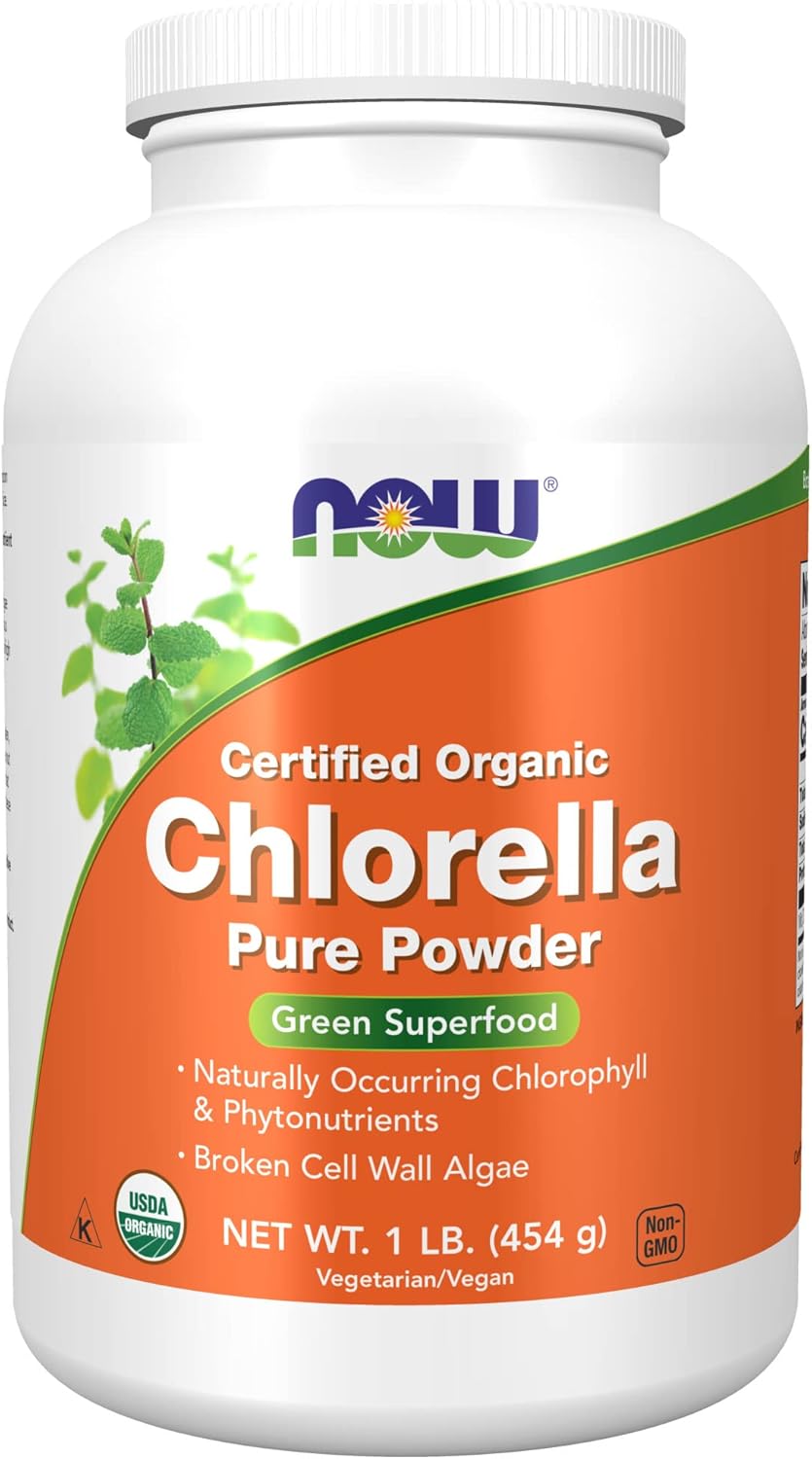 NOW Supplements, Organic Chlorella Powder with naturally