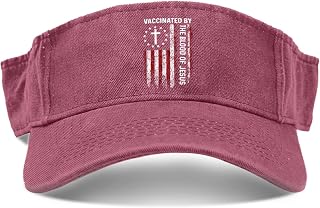 Fully Vaccinated by The Blood of Jesus Hat Washed Distressed Golf Visors for