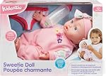 Kidoozie Sweetie Doll, Includes Diaper, Pajamas Headband and Bottle, Soft-Bodied, 12 inch Doll with Open and Close Eyes, Ages 12 Months and up (G02565)