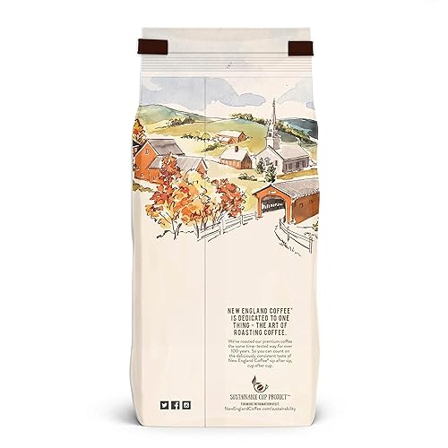 Miniatura 4 de New England Coffee Pumpkin Spice Café molido tostado medio, bolsa de 11 onzas (paquete de 3)