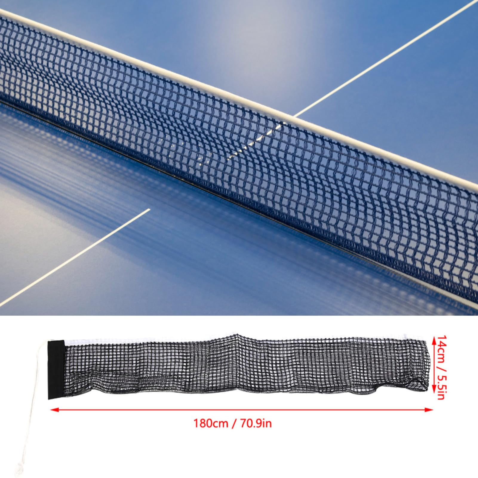 Filet de ping-pong rétractable, support de filet de tennis de table portable, parfait pour la