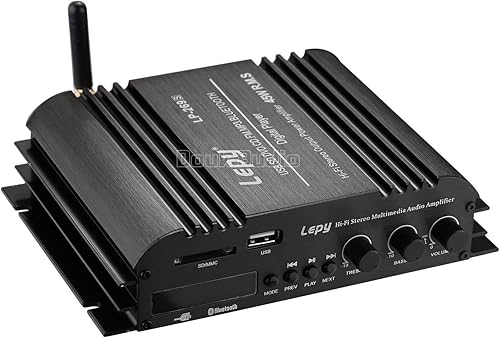 Miniatura 5 de Nobsound Lepy Hi-Fi Stereo Multimedia 4-Channel 180w (45W x 4) Amplificador de potencia Bluetooth Amplificador de Audio Amplificador USB SD DVD CD