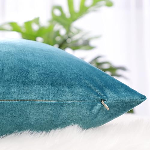 Miniatura 7 de uxcell Funda de almohada de terciopelo, funda de cojín decorativa de lujo, funda de almohada cuadrada europea para sofá, cama, silla, 18 x 18