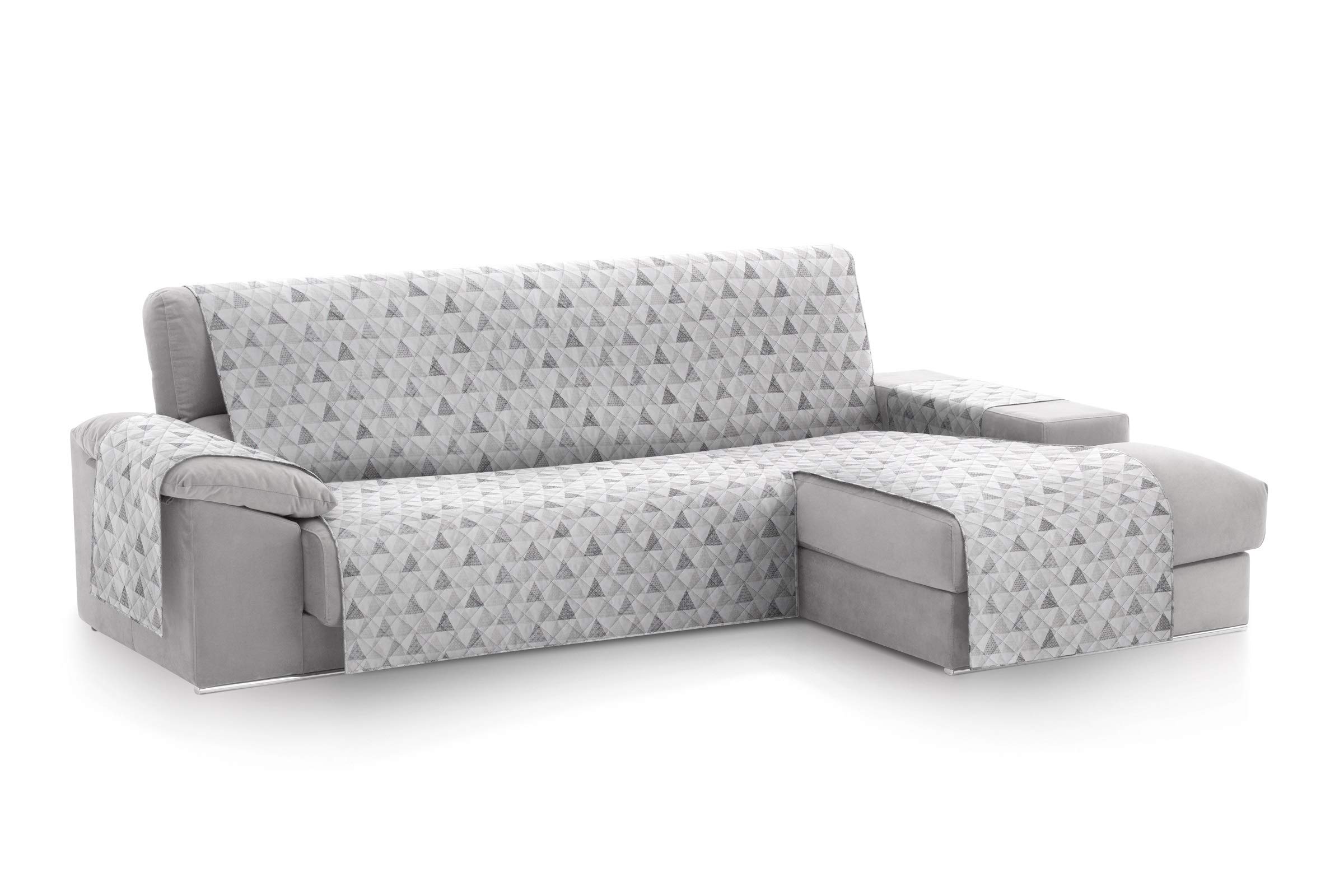 Textilhome - Copridivano Salvadivano Chaise Longe MALU - Color C/2 -BRACCIOLO DESTRO - Protezione per divani imbottiti - Dimencione 240cm -(VISTO DI FRONTE).