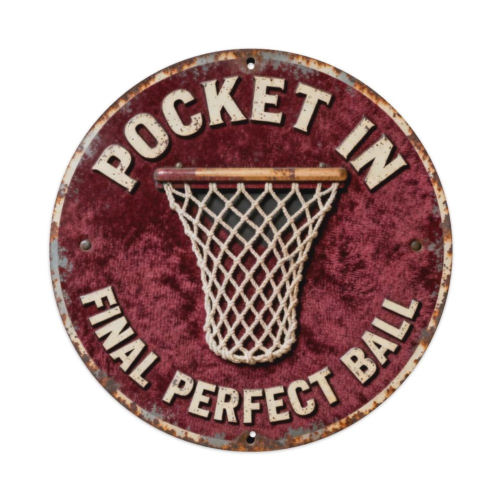 Final Perfect Ball Metal Tin Sign Plaque