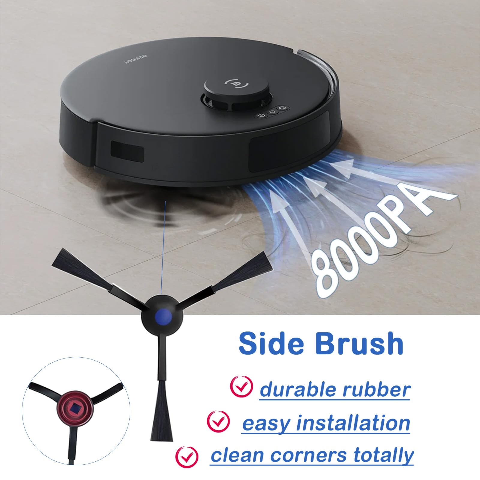 Accessori di Ricambio per ECOVACS DEEBOT N20 Pro Plus/ N20 Plus/ N20 Aspirapolvere Robot, Kit con 1 Spazzola Principale (Antigroviglio Spazzola), 6 Panni Mop, 4 Filtri, 4 Spazzole Lateral