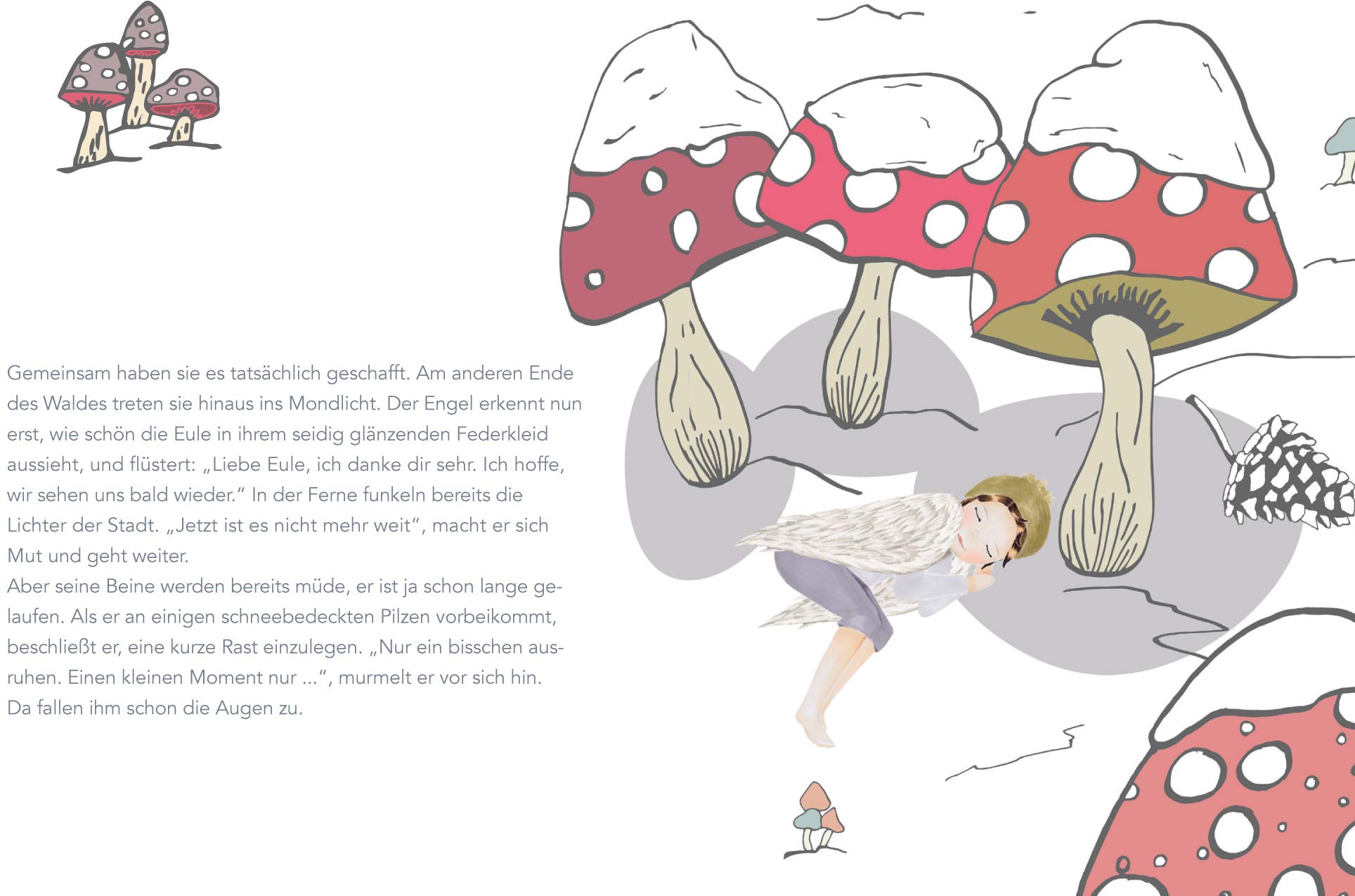 Flauseflocke kommt zu Besuch - Schutzengel Puppe mit Buch - Wichtel Spiel - Nachhaltiges Geschenk für kleine Kinder - Guardian Angel for little Kids - Geschenk zur Geburt oder Taufe