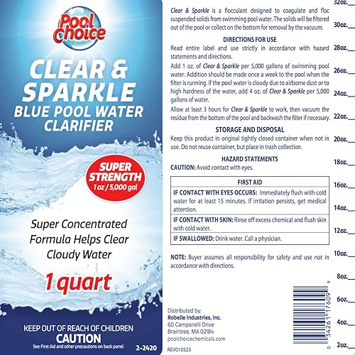 Miniatura 7 de Spa Choice 472-3-1021 Clarificador de agua de spa transparente y brillante 1 pinta