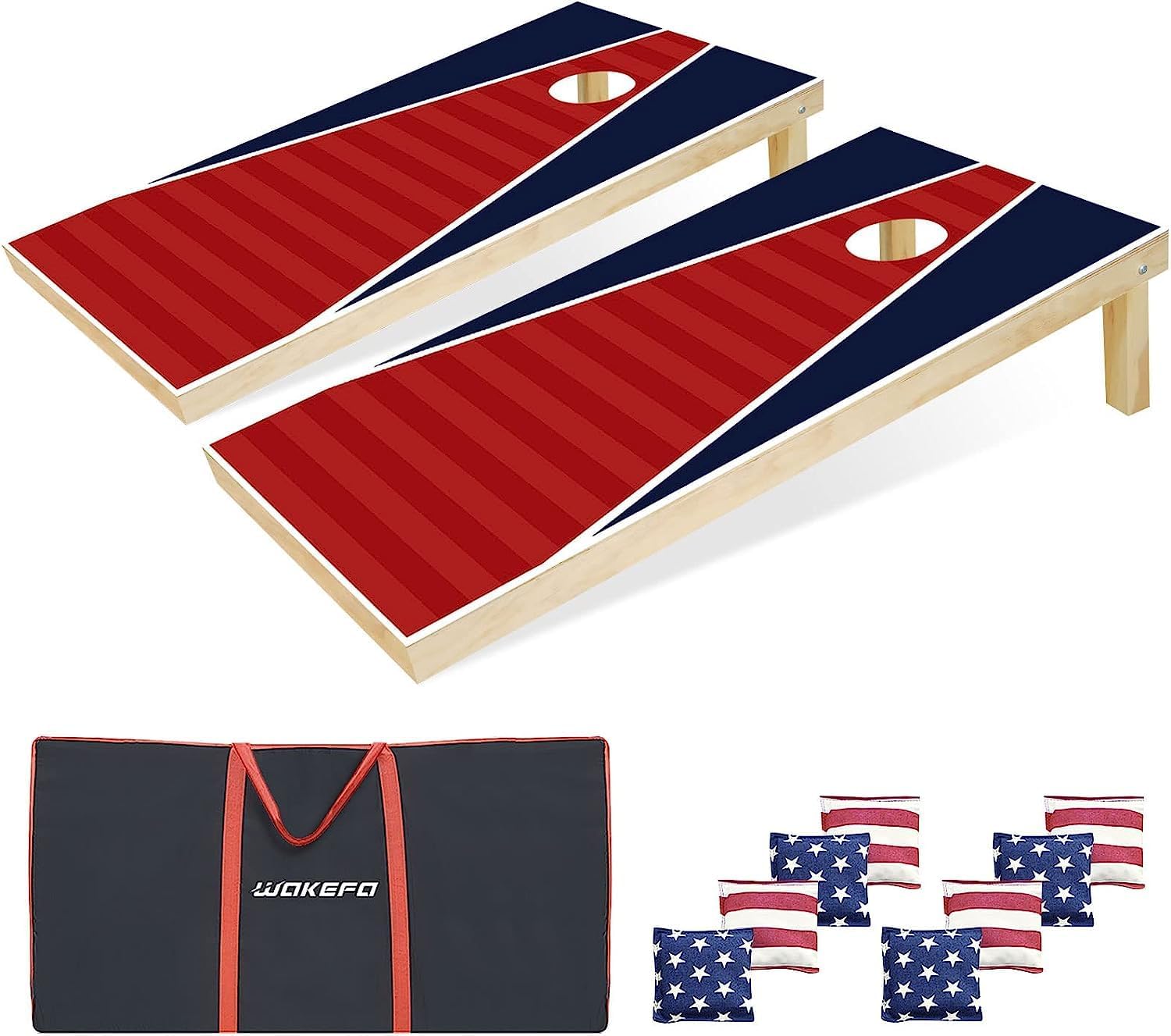 4×2FT Cornhole Set Cornhole Boards: Hölzerne Cornhole Boards Premium Bean Bag Toss Game Set, w/8 Cornhole Taschen und Anzeigetafel, Cornhole Spiele im Freien für Erwachsene und Familie（SB403）