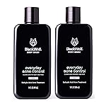 Black Wolf Salicylic Acid Body Wash for Men - 10 Fl Oz, 2-Pack - Men\'s Acne Body Wash - Charcoal Helps Reduce Acne Breakouts & Cleanse Your Skin - Full Coverage & Deep Clean Treatment - Men\'s Bodywash
