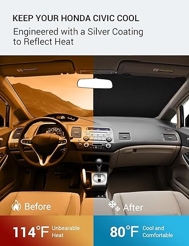 Vista 369 de Proadsy Parasol para parabrisas para BMW X1 F48 2016-2022 de 4 capas plegable, protector de parasol frontal que bloquea los rayos UV y mantiene