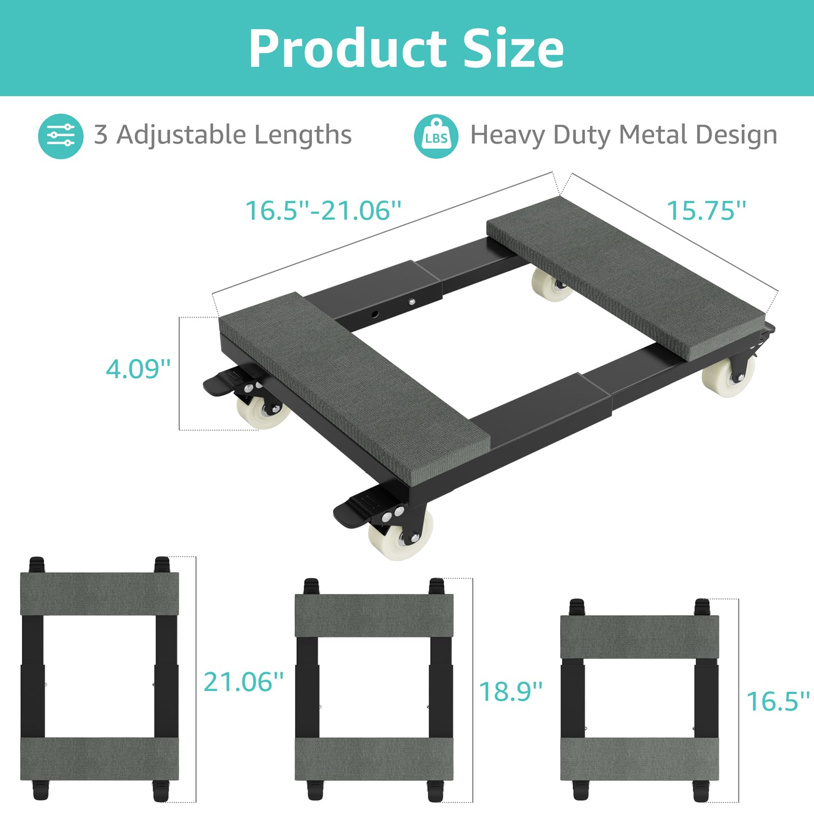 Heavy Duty Furniture Dolly Set - Move Heavy Items -3