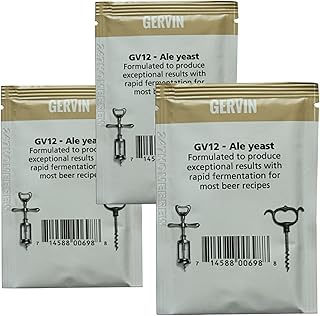 3X Gervin GV12 English Ale Yeast 11g for 5-23L 5 gallons Homebrew Beer Making