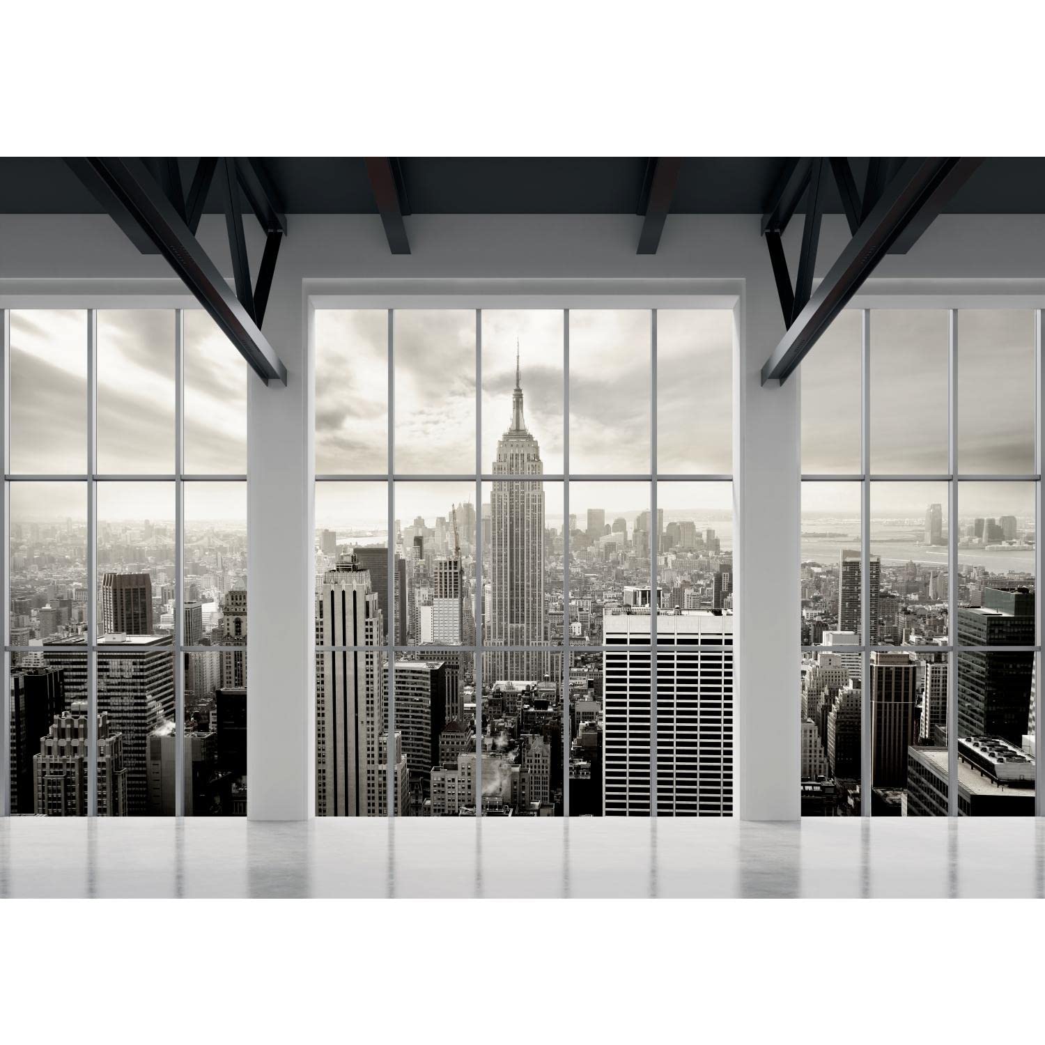 Runa Art G Photo Wallpaper New York Window Modern Non-Woven Livin Room Bedroom Wall Decoration - Made In Ermany - Ray 9187010A