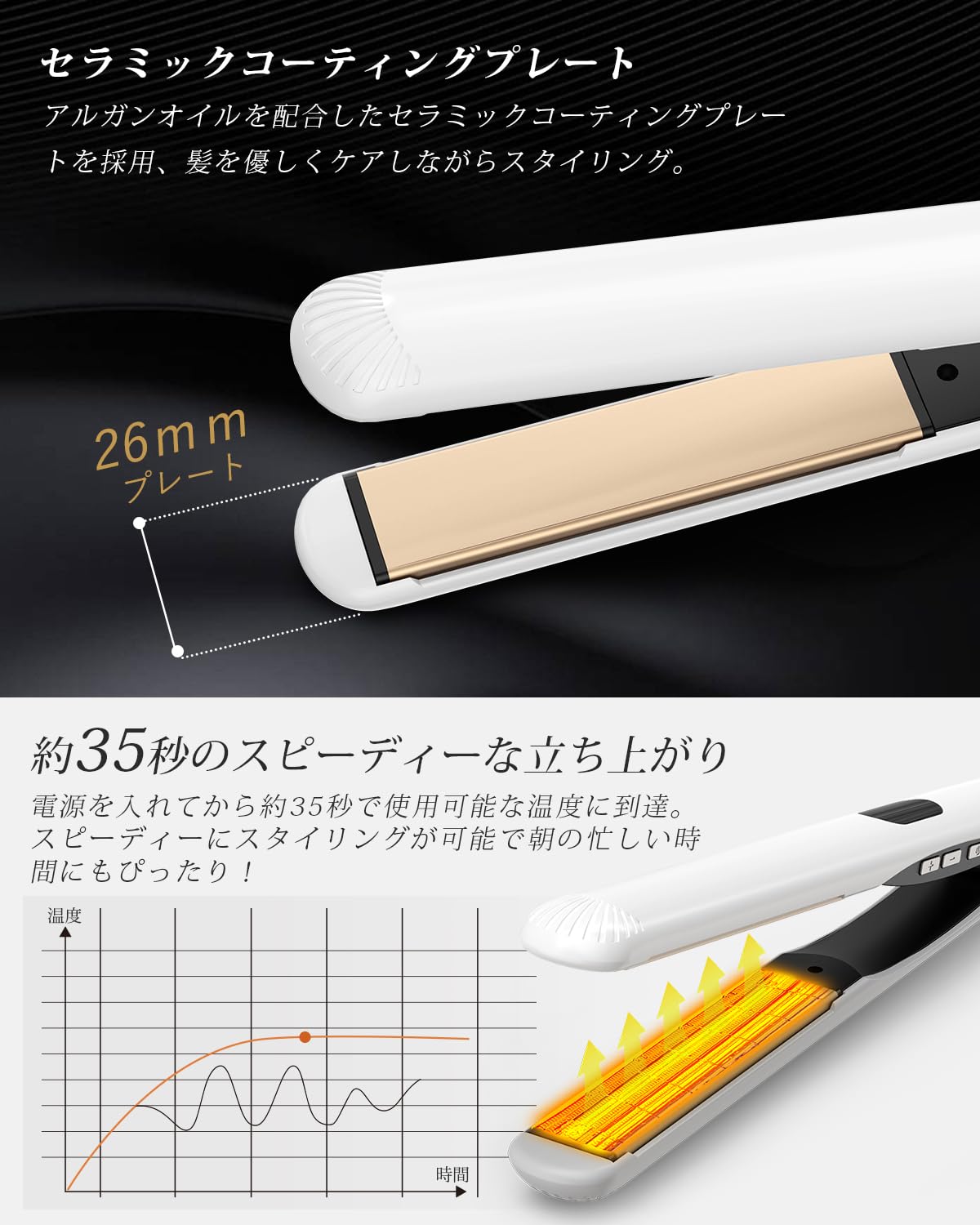 Amazon | BAYATA ヘアアイロン ストレート カール 2WAY【100℃〜230