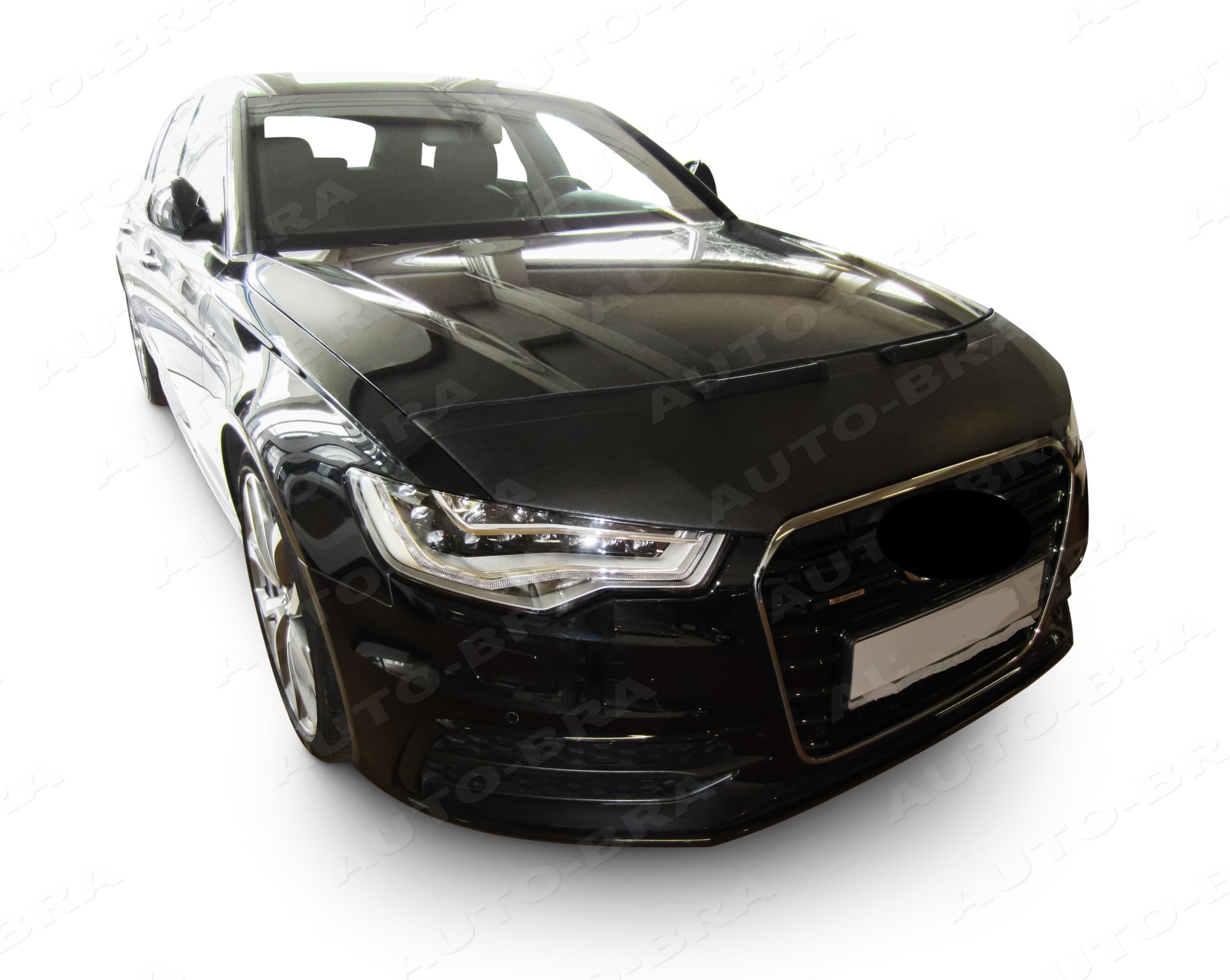 Carbon Optik AB-00682 Auto Bra kompatibel mit Audi A6 C7 2011-2018 Haubenbra Steinschlagschutz Tuning Bonnet Bra