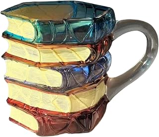 Bokmugg Estetisk Läsbordsdekoration | Kaffemugg För Bokälskare För Kvinnor Män Bibliotekarier Bokliga Lärare Kontor Resor Te Mjölk Vatten